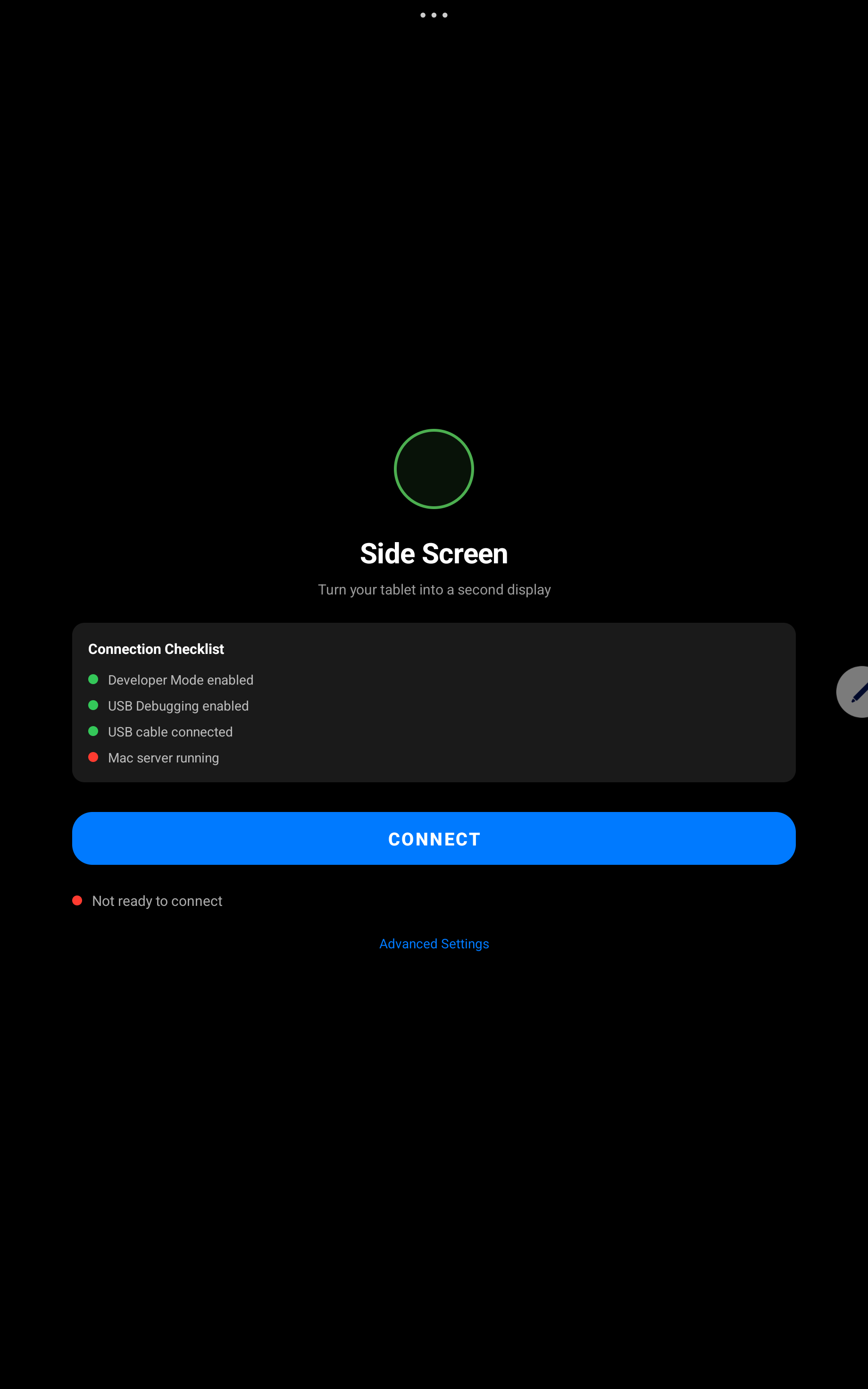 Android — Connection Screen