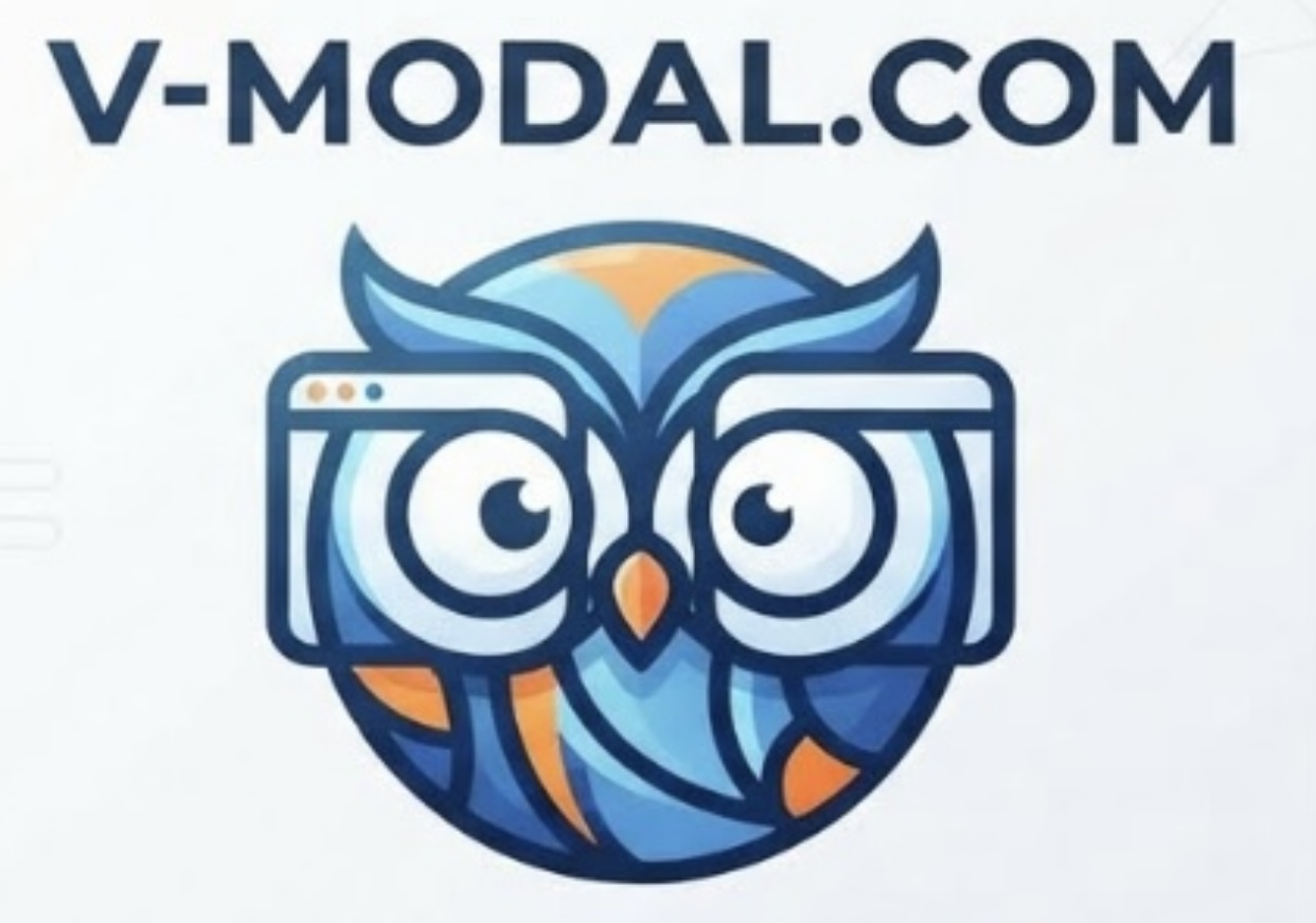 VModal owl wearing smart glasses