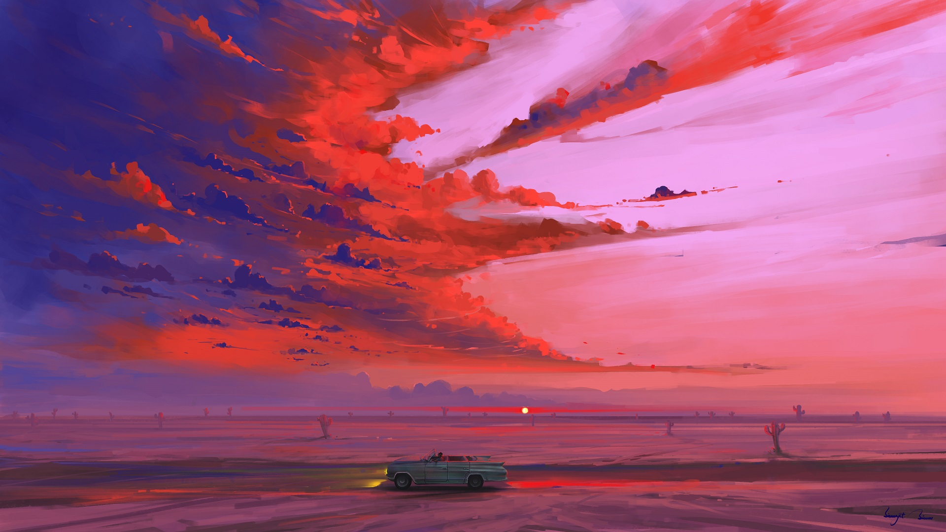 a car on the road