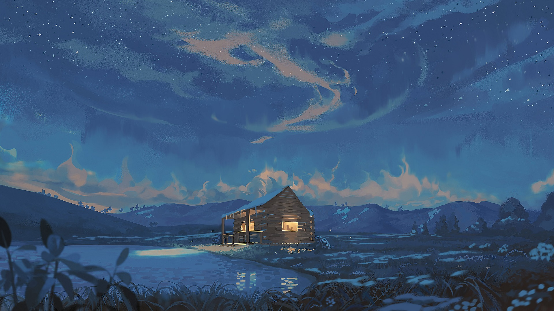 a house in the snow