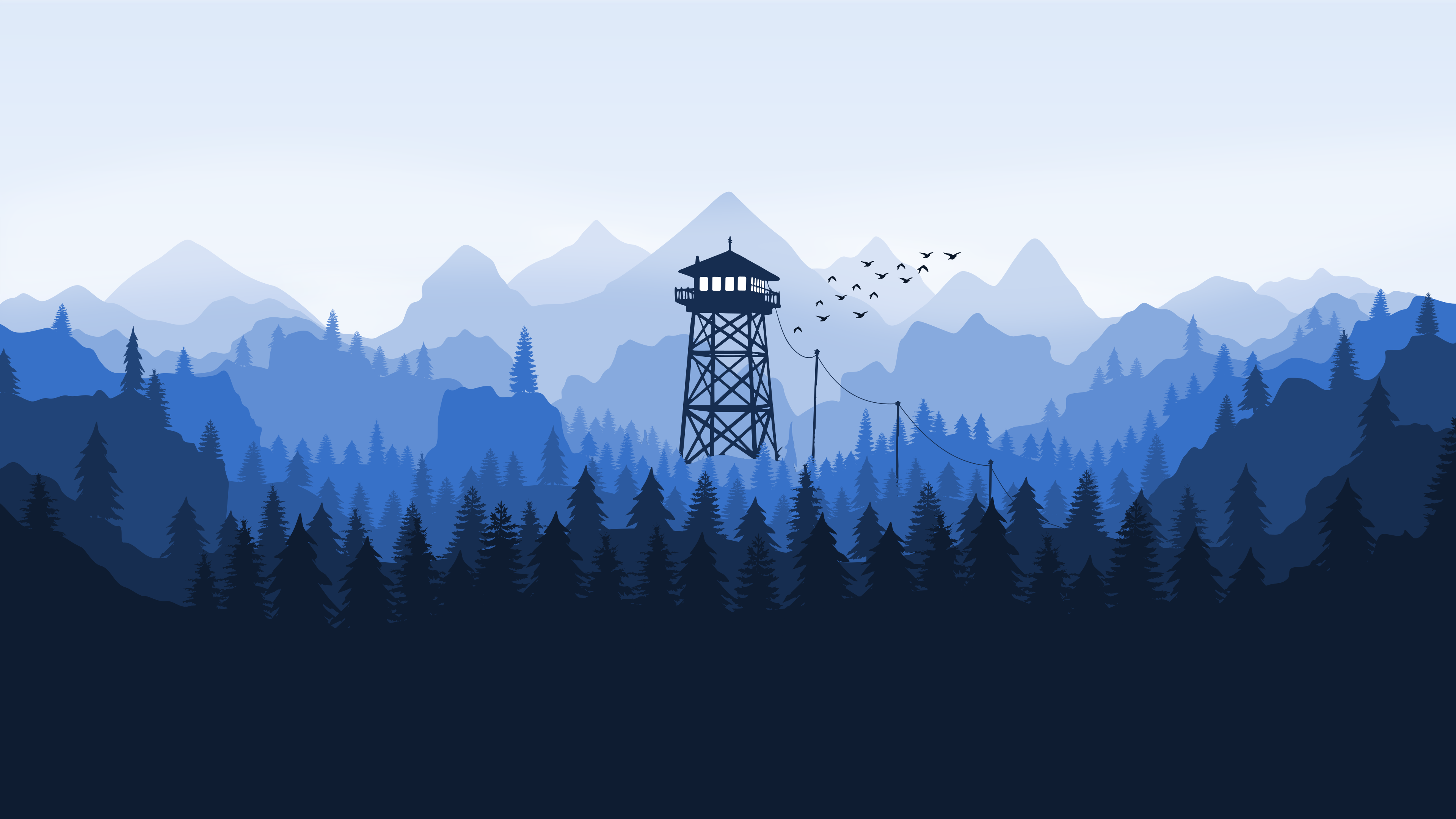a tower in a forest
