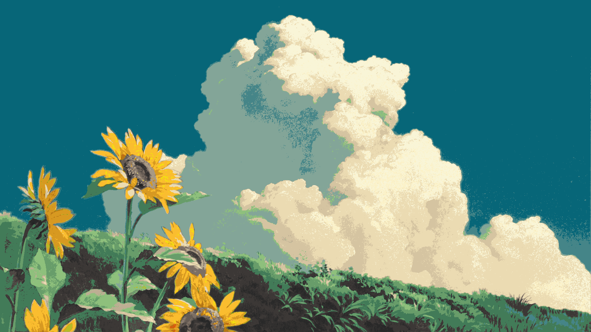 my neighbor totoro sunflowers