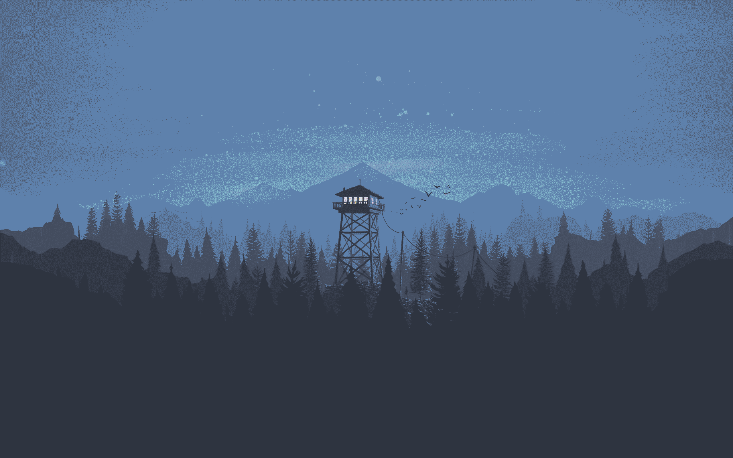 a tower in the forest
