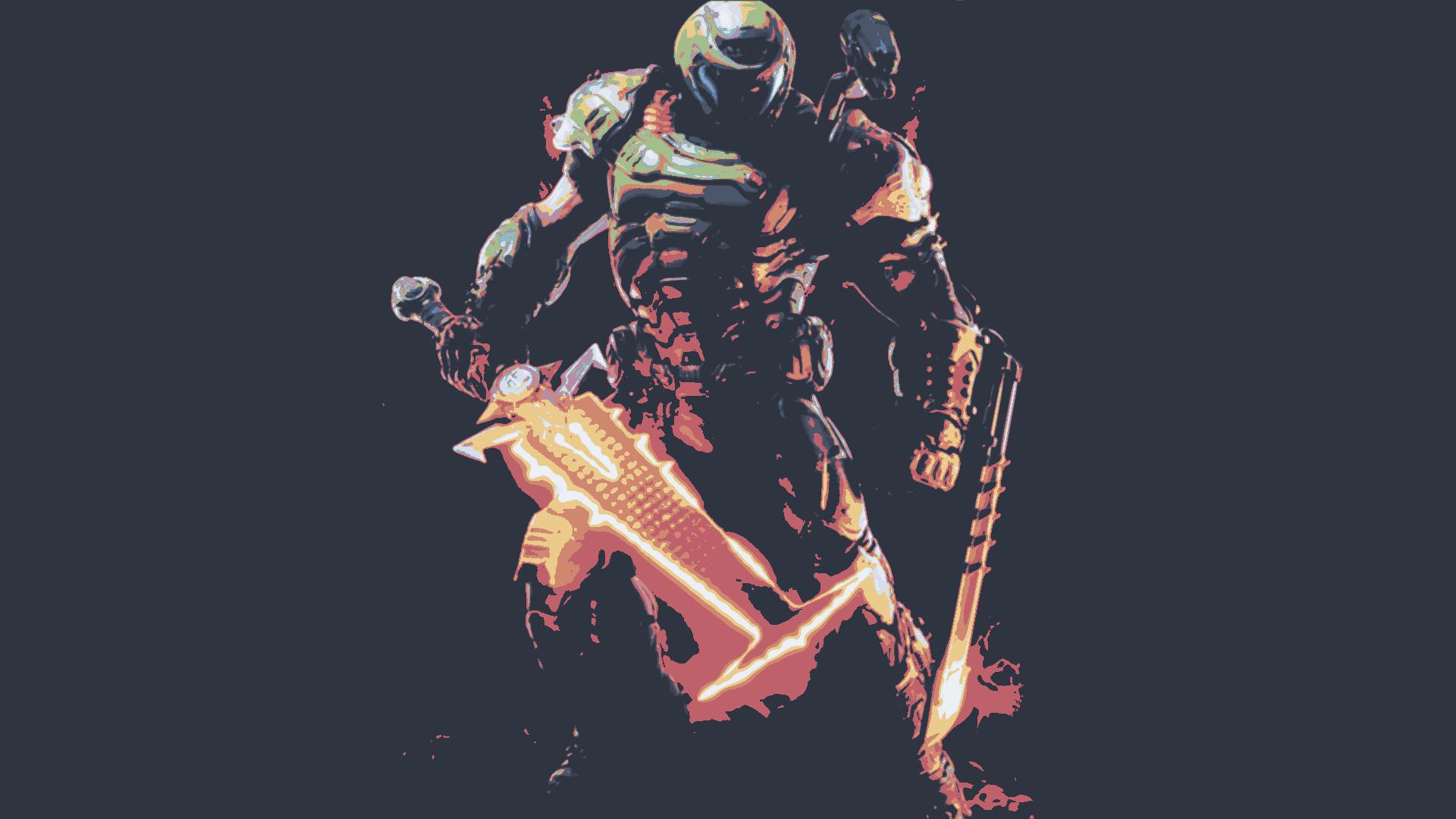 a video game character holding a sword