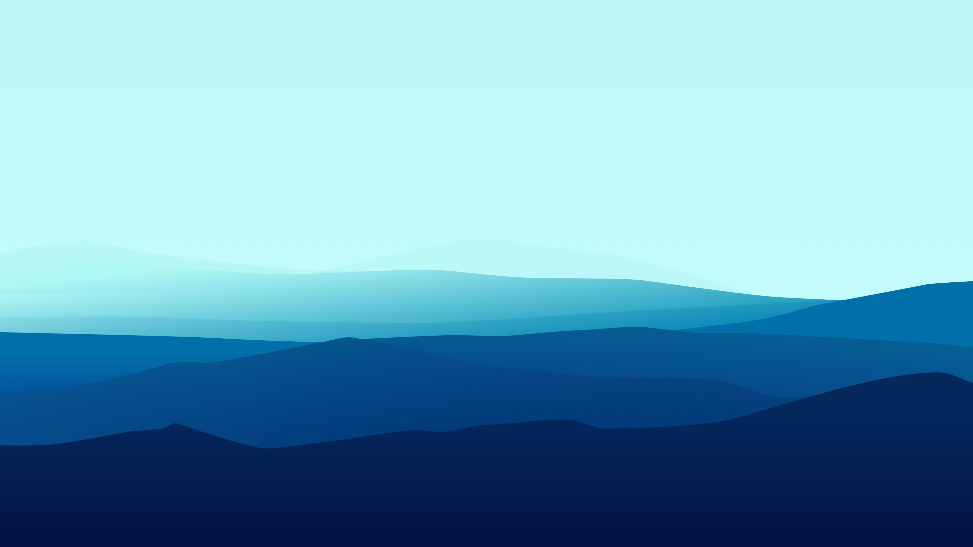 a blue mountains with a blue sky