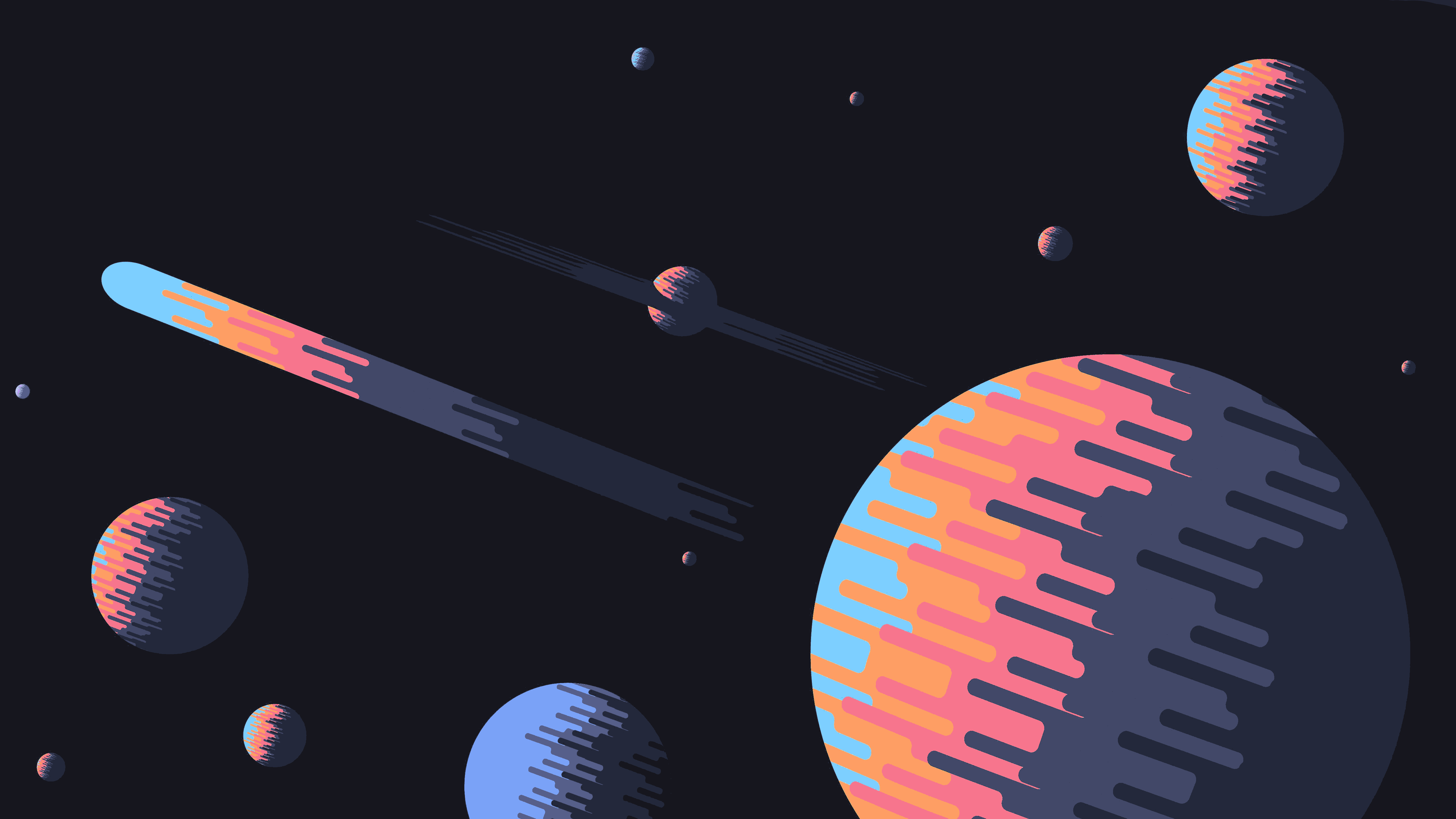 colorful planets