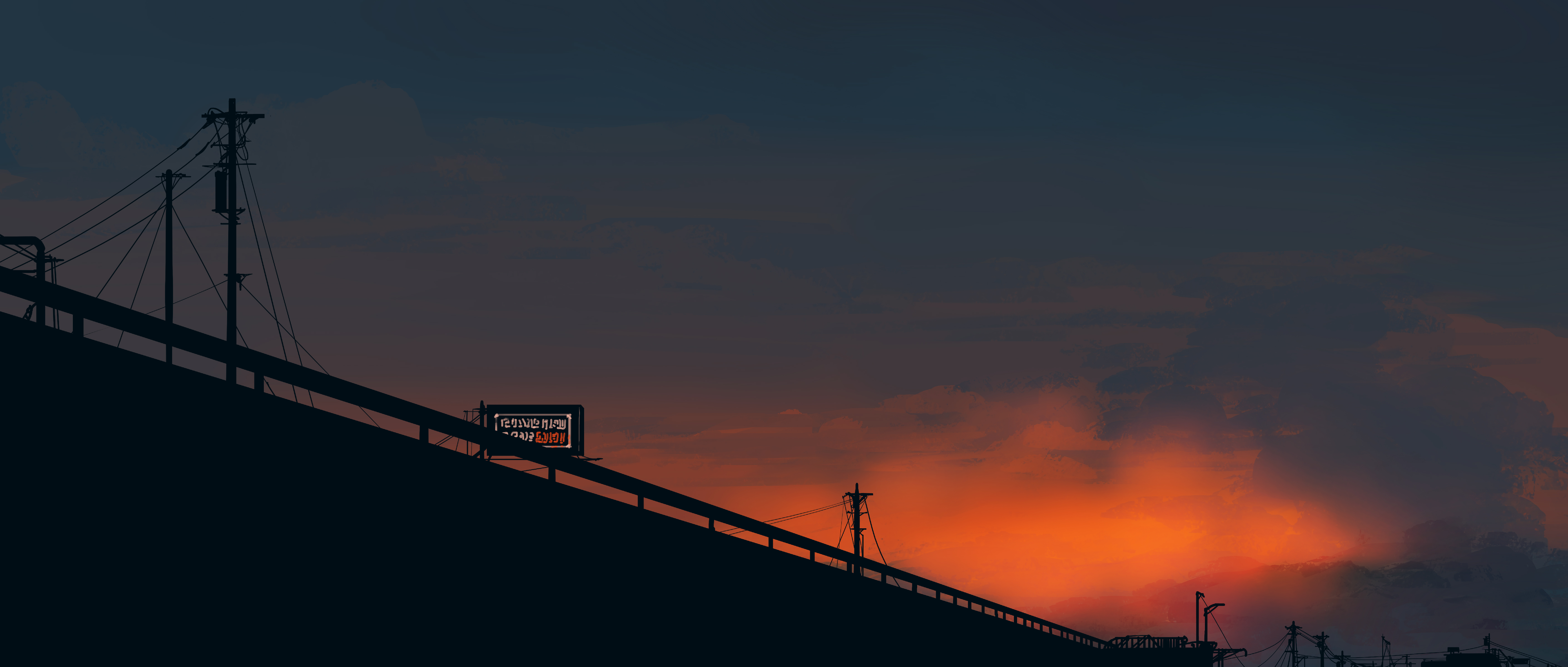 sunset illustration