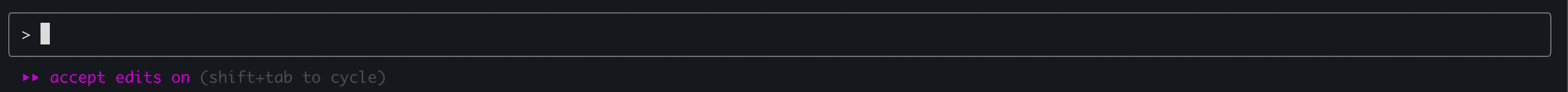 Accept Edit Mode