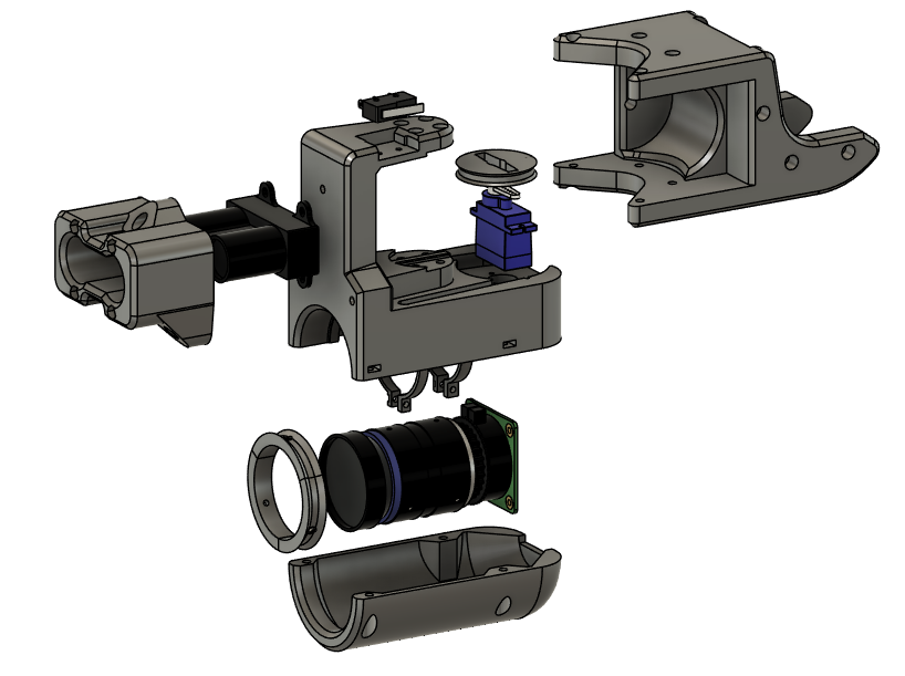 Camera frame exploded view