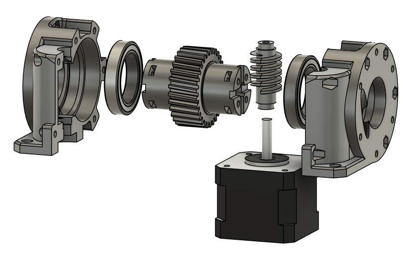 EOTS actuator exploded view