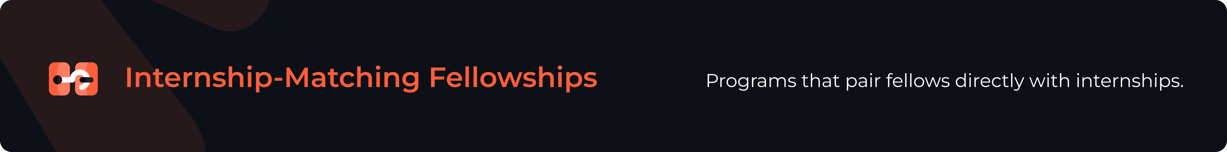 Programs that pair fellows directly with internships.